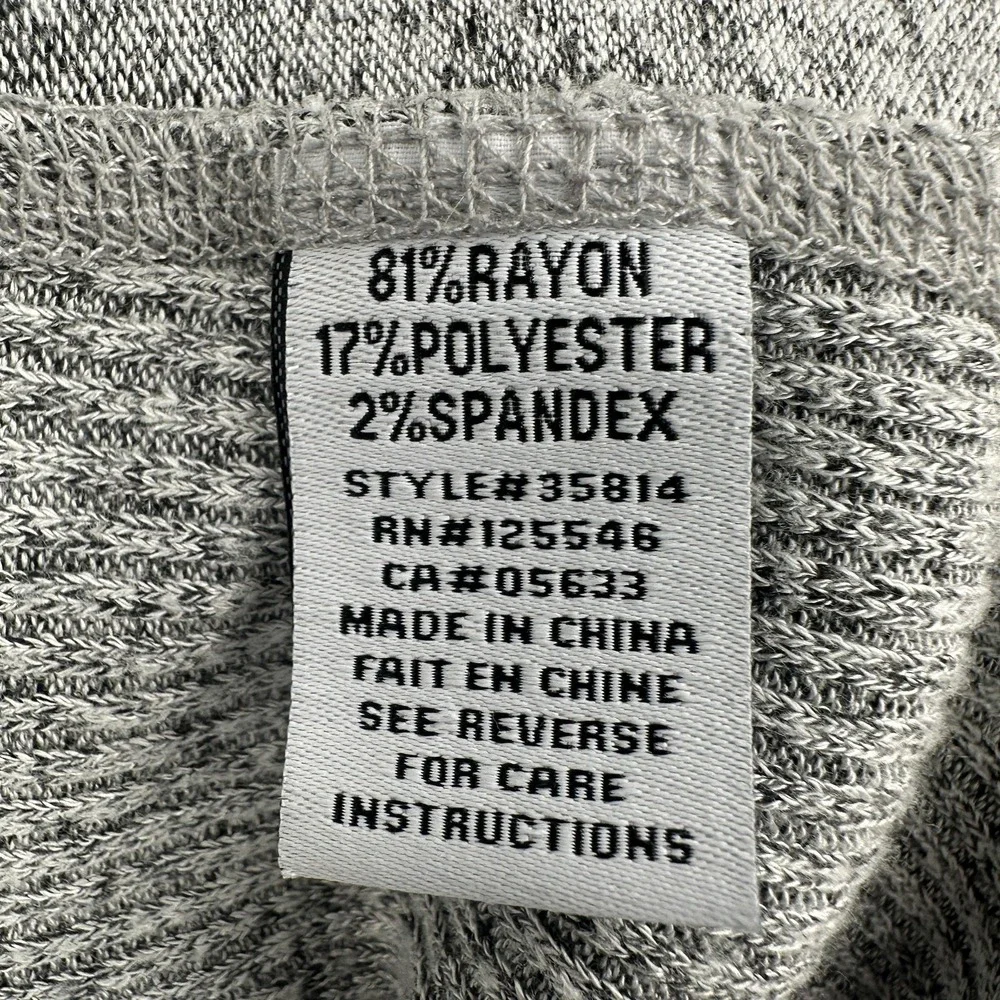 Habitat Sweater Womens Small Gray Cowl Neck Tunic‎ Pullover Ribbed Knit 35814